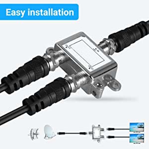 Ubric SAT BK FM Splitter A 3 Vie 5-2400 MHz – Completamente Schermato, Per Segnale Satellitare, TV Via Cavo E DAB